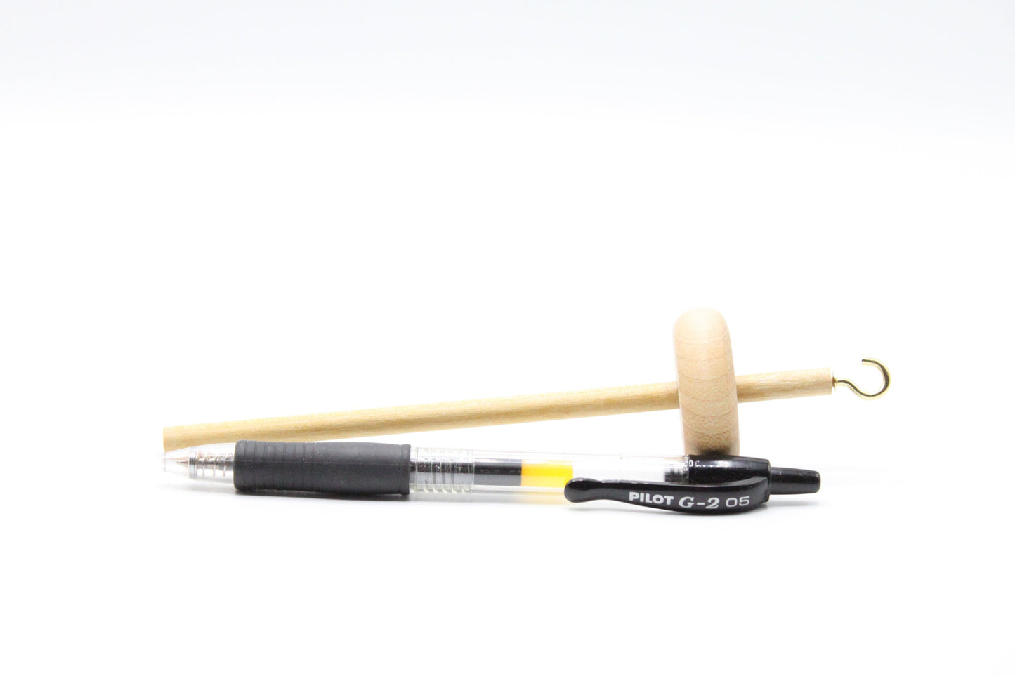Complete Beginner Drop Spindle Spinning Kit - Mini Size Purple - Top Whorl, Bottom Whorl, Supported, and Roving