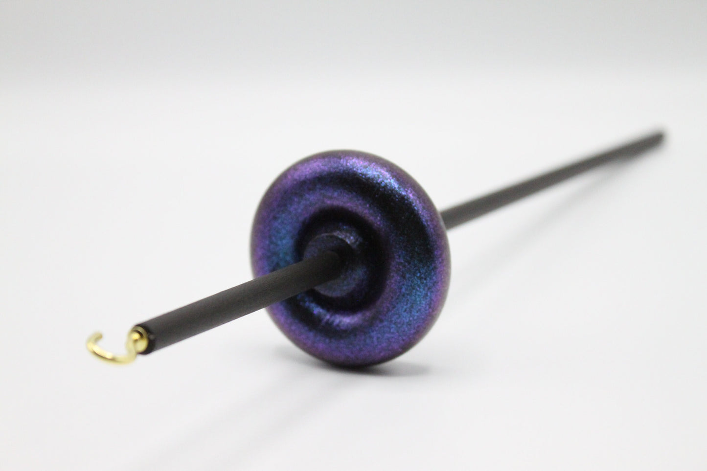 Electric Night Sparkle Drop Spindle - Red Violet Blue Shifting Colors - Lace Weight - Top or Bottom Whorl