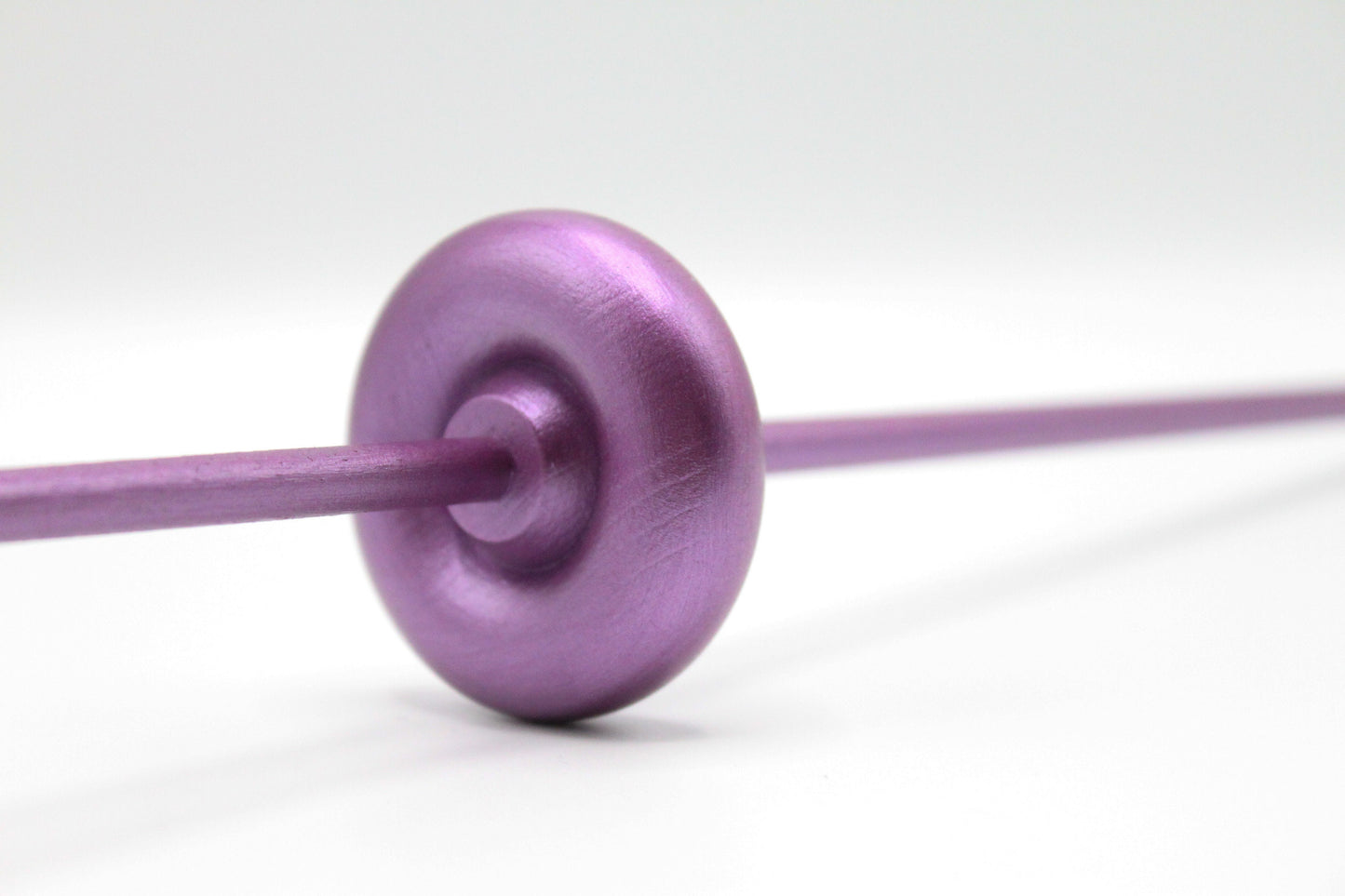Metallic Plum Drop Spindle - Lace Weight - Top or Bottom Whorl