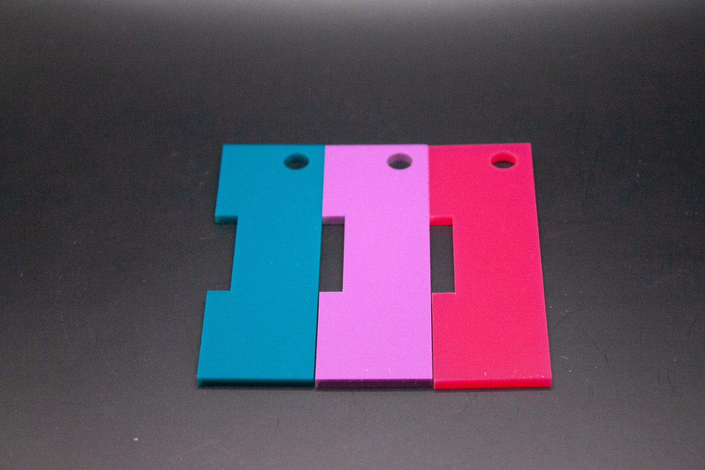 Jewel Tone Acrylic Wraps Per Inch Yarn Measuring Tool Keychain - Crochet Knitting Spinning Fiber Gift