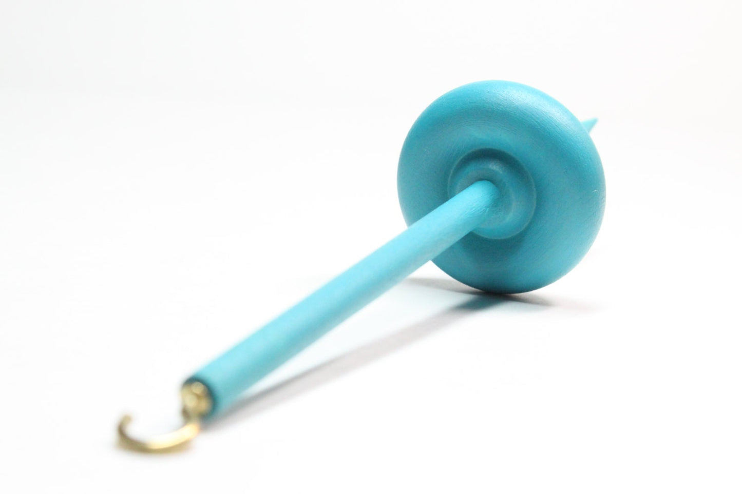 Mini Teal Drop Spindle - Top and Bottom Whorl