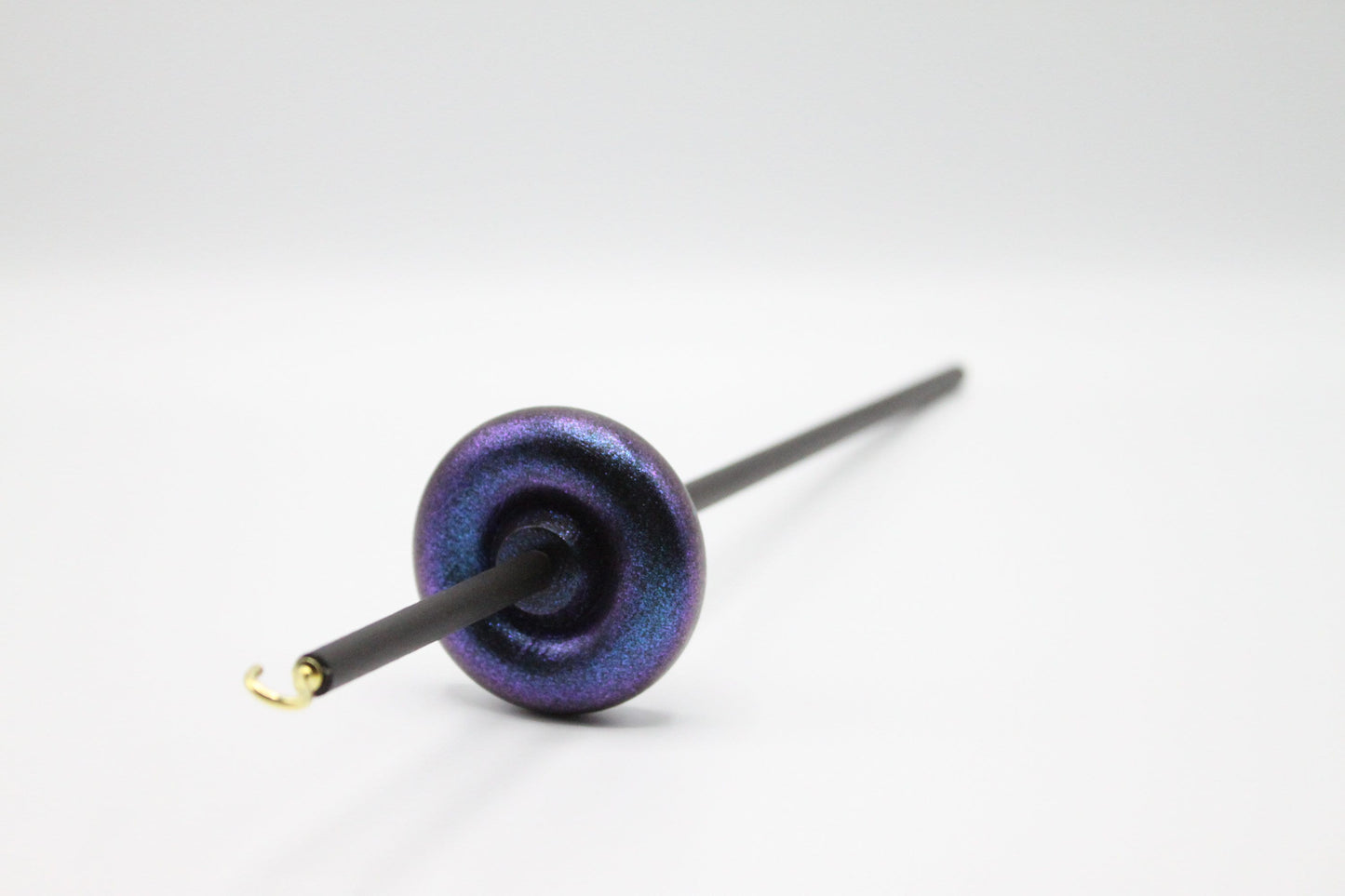 Electric Night Sparkle Drop Spindle - Red Violet Blue Shifting Colors - Lace Weight - Top or Bottom Whorl