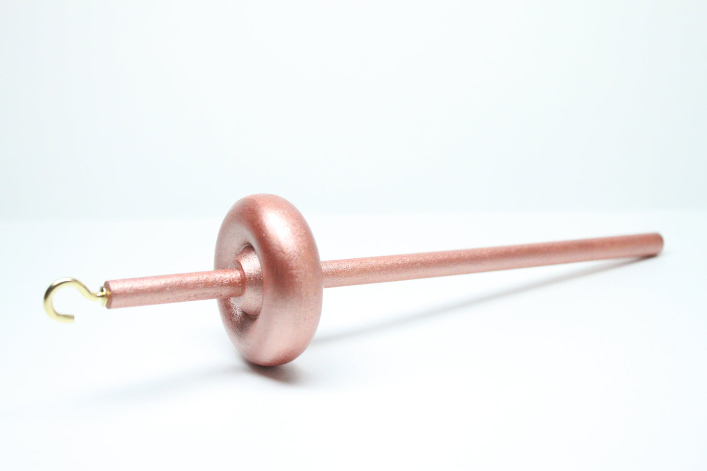 Rose Gold Mini Top or Bottom Whorl Drop Spindle - On The Go and Learn to Spin