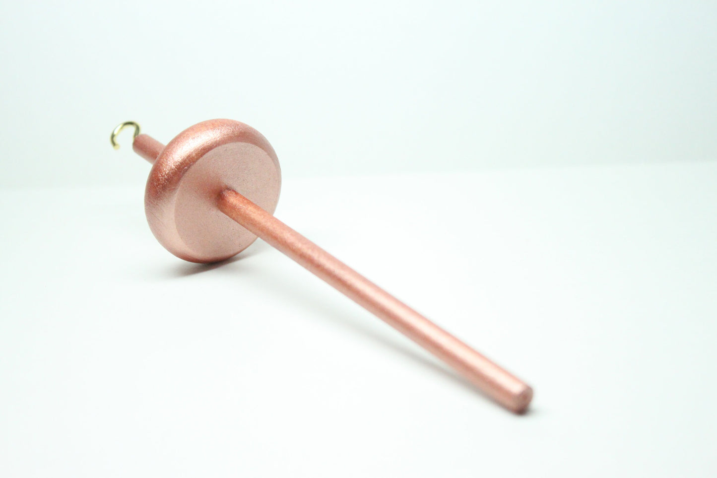 Rose Gold Mini Top or Bottom Whorl Drop Spindle - On The Go and Learn to Spin