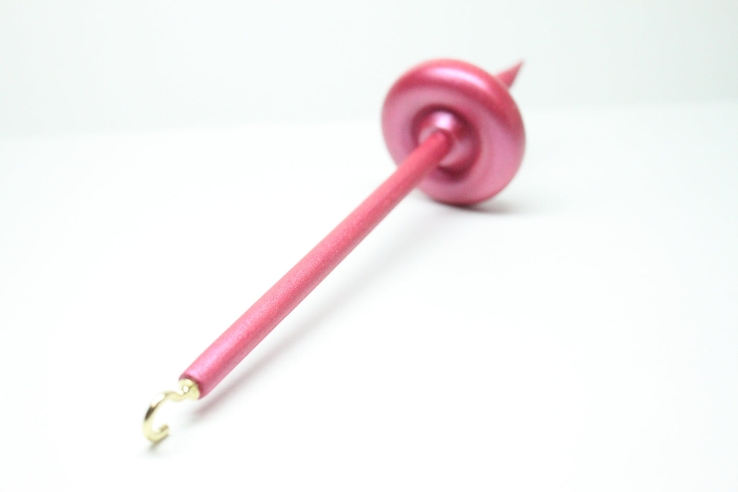 Pearl Rose Mini Top or Bottom Whorl Drop Spindle - On The Go Spinning or Learn to Spin