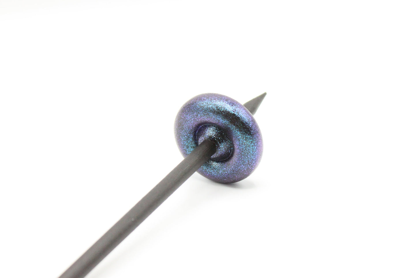 Complete Beginner Mermaid Drop Spindle Spinning Kit - Mini Size Pink - Top Whorl, Bottom Whorl, Supported, and Roving