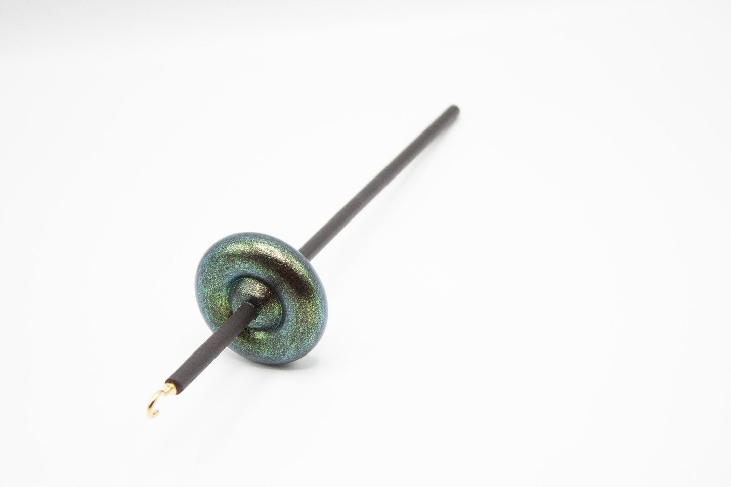 Complete Beginner Emerald Dragon Drop Spindle Spinning Kit - Midi Size Pink - Top Whorl, Bottom Whorl, Supported, and Roving