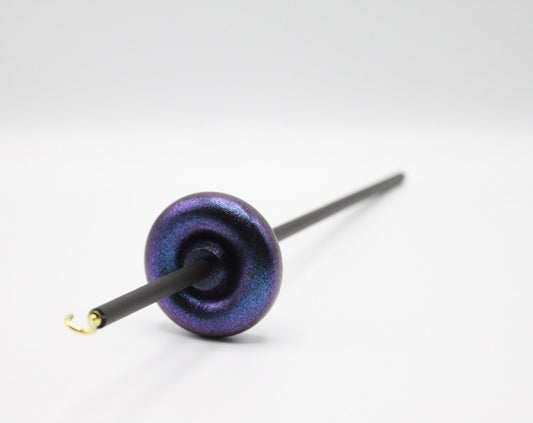 Electric Night Sparkle Drop Spindle - Red Violet Blue Shifting Colors