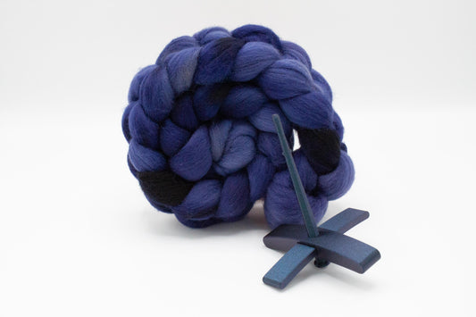 Beginner Turkish Spindle Kit - Sea Serpent - Two Sizes To Choose From With 4 oz Falkland Roving