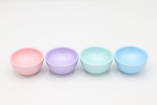 Metallic Pastel Mini Wooden Bowl – Individual Hand-Painted Small Ring Dish, Catch-all Trays, Colorful Pastel Home Decor, Small Gifts